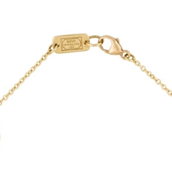 IPPOLITA 18K 750 YELLOW GOLD LOLLITINI 7-STONE LINK BRACELET - Picture 4 of 8